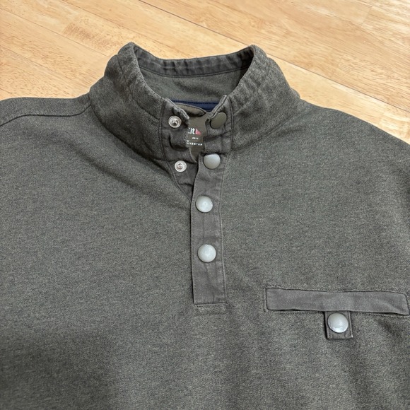 UNTUCKit Parkson Snap Fleece Pullover Top Men's M Dark Gray - Picture 1 of 8